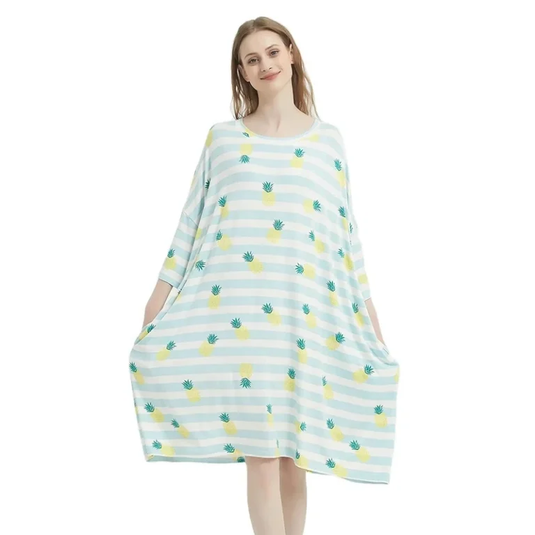 CHINEE-Custom-Design-Summer-Cooling-Ecofriendly-Plant-Viscose-Breathable-Oversized-Plus-Sized-Sleeping-Nightgowns-Long-Women-Sleep-Tee-1