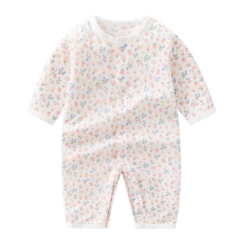 CHINEE Custom Floral Pattern Toddler Girl Pajamas Personalized Young Toddler Soft Cotton Sleepwear Knitted Western Baby Pajamas