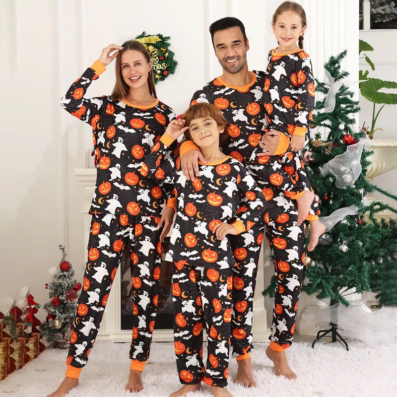 CHINEE Custom Halloween Family Pajamas Set for Winter Casual OEM Kids Girls' Clothing for Baby Boys Manufacturer