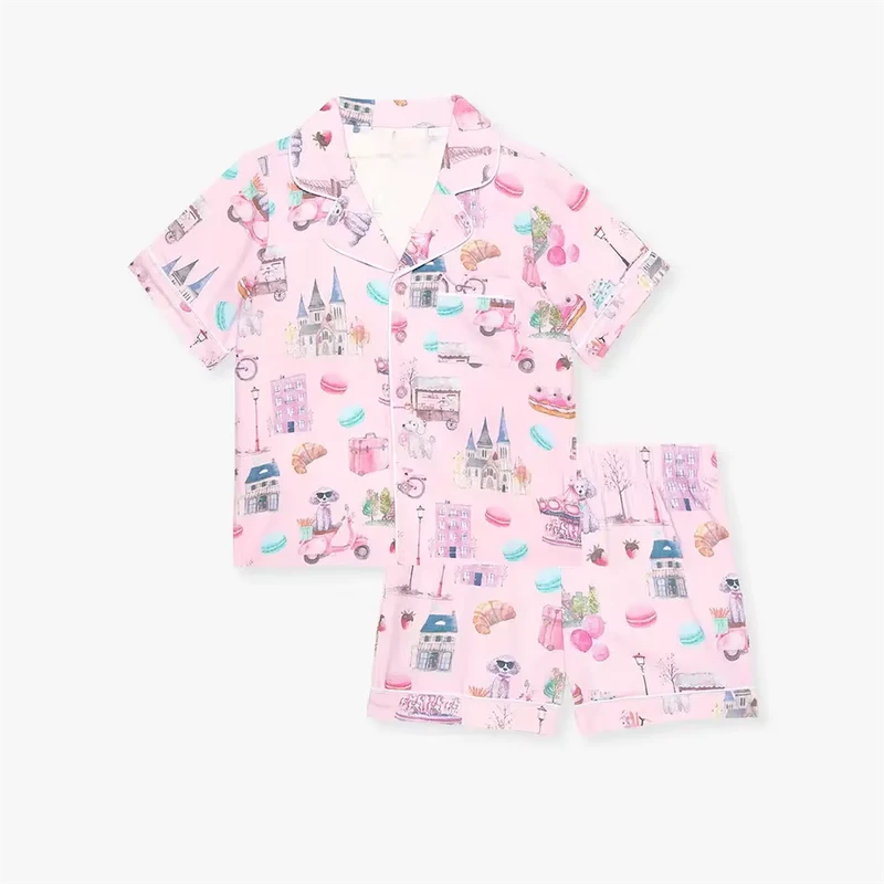 CHINEE Custom Kids Pajamas Bamboo Boys Girl Sleepwear Spring Autumn Casual 2 Piece Sets Bamboo Pajamas Made for Sensitive Babies