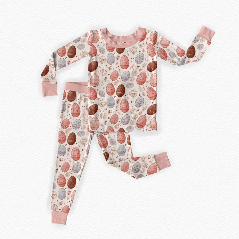 CHINEE Custom Kids Pajamas Bamboo Boys Girl Sleepwear Spring Autumn Casual 2 Piece Sets Bamboo Pajamas Made for Sensitive Babies