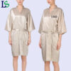 CHINEE Custom LOGO Champagne Spa Kimono Robe Cape Luxury Silk like Women's Bathrobe Wrap Plus Size For Salon Beauty