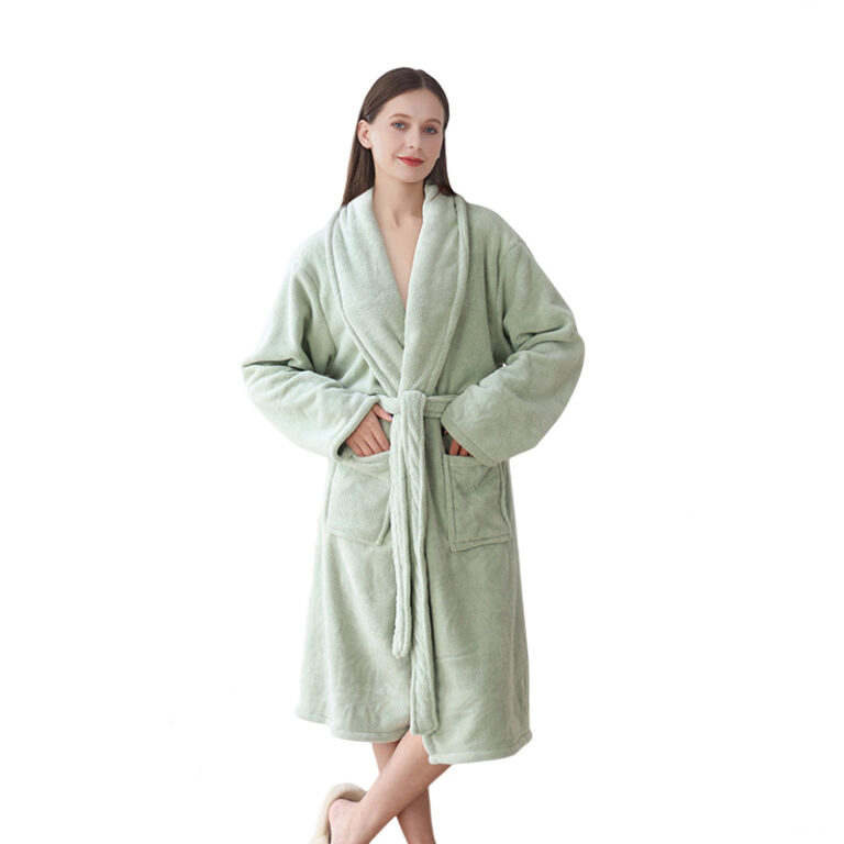 CHINEE-Custom-Logo-Color-Bathrobe-Women-Men-Coral-Fleece-Terry-Hotel-Robe-Warm-Plush-Loungewear-Oversized-Long-Hooded-Bathrobe