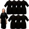 CHINEE Custom Logo Polyester Waterproof Black Hairdresser Kimono For Beauty Salon Women Men Adult Children Spa Robe
