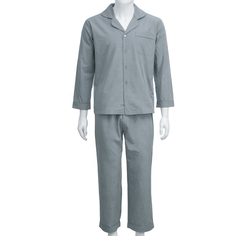 CHINEE Custom Logo Soft Modal Anti-microbial Sleepwear, Pure Silver Fiber Men's Pajamas