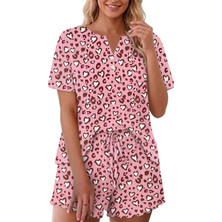 CHINEE Custom Logo Women's Milk Silk Knitted Pajama Set Butter Soft Printed Loungewear Two Piece Factory Direct