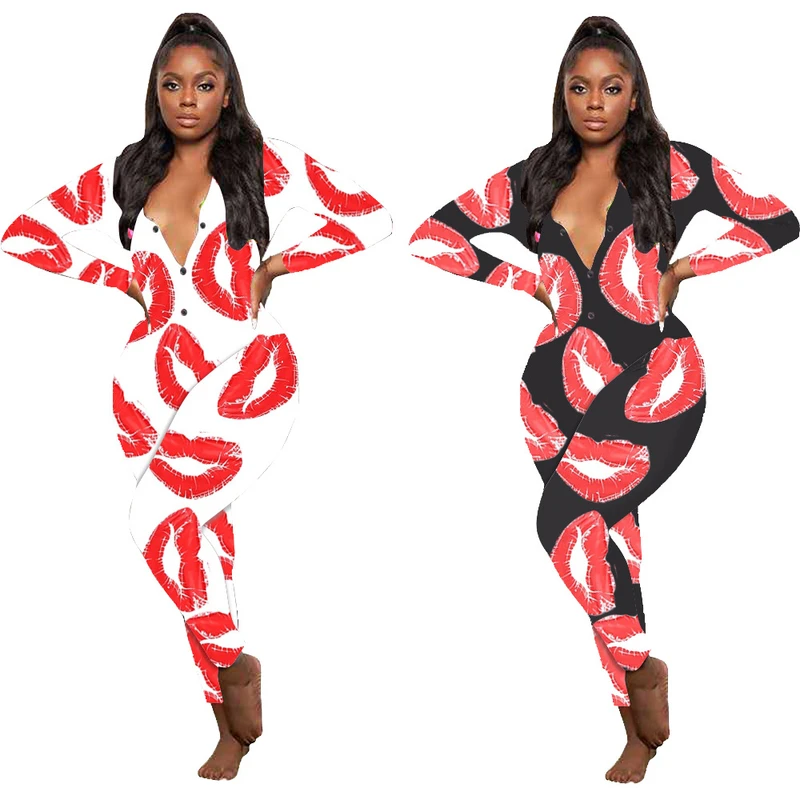 CHINEE Custom Long Sleeves Onesie Valentines Pijamas Sexy Onesie Adult Plus Size Valentines Day Onesie for Women Valentine
