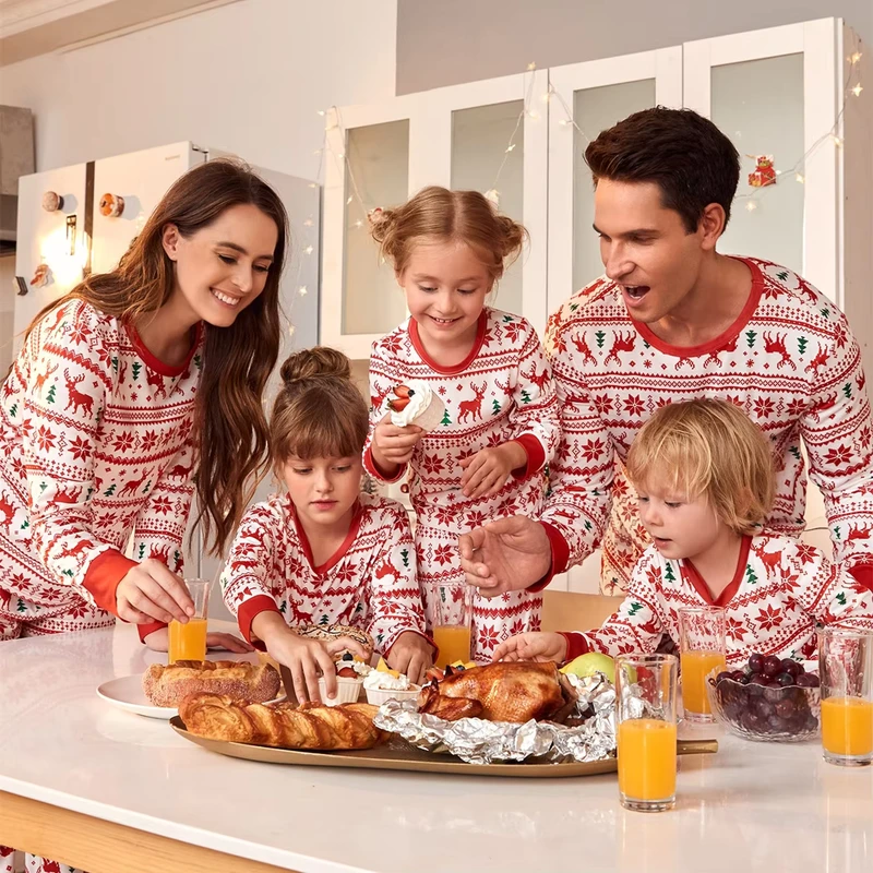 CHINEE Custom Matching Nutcracker Christmas Pajamas 1pc Winter Women Men and Kids Family Pajamas