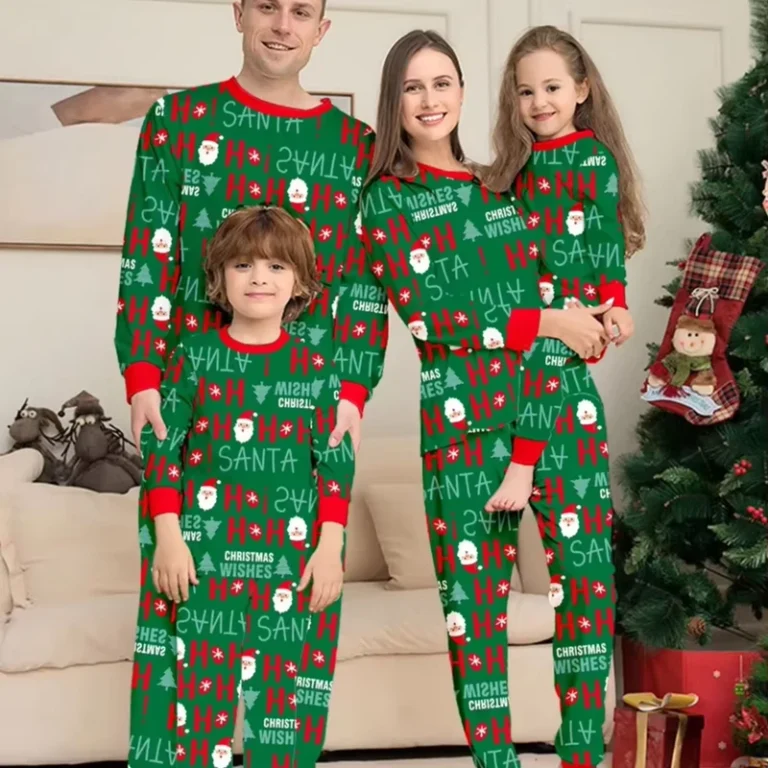 CHINEE-Custom-Men-Women-Autumn-Elastic-Waist-Christmas-Family-Matching-Pajamas-Sets-Parent-child-Sleepwear