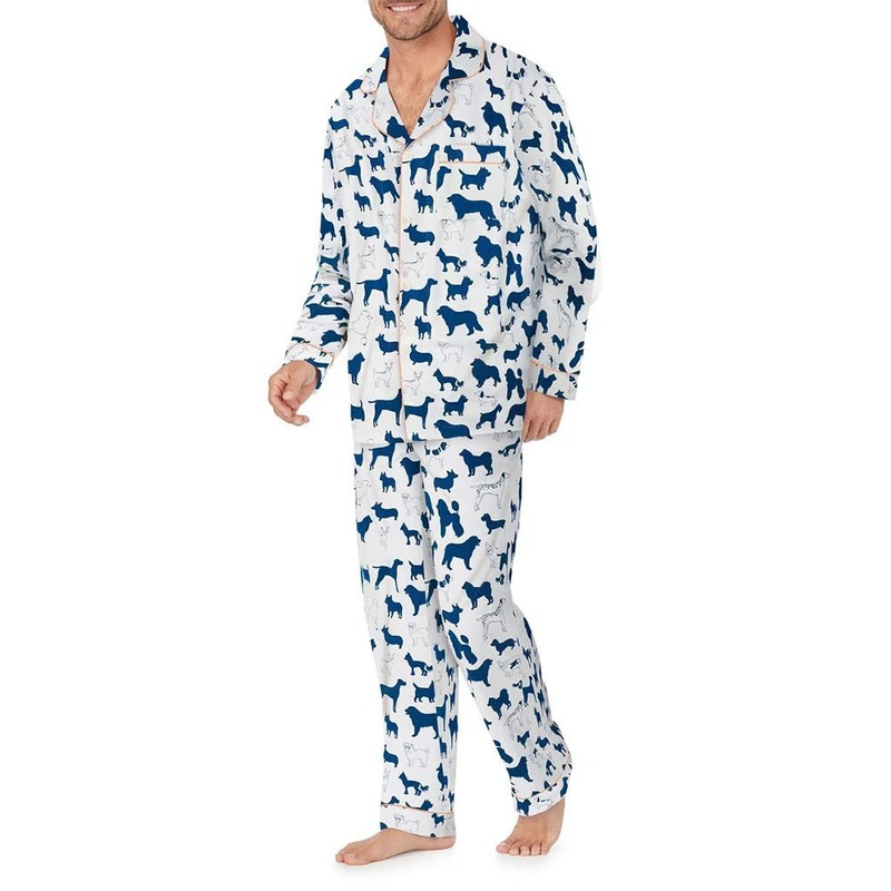 CHINEE Custom Men's Night Suit Breathable Quick Dry Two Piece Satin Silk Short Sleeve Pajamas Solid Comfortable Sexy