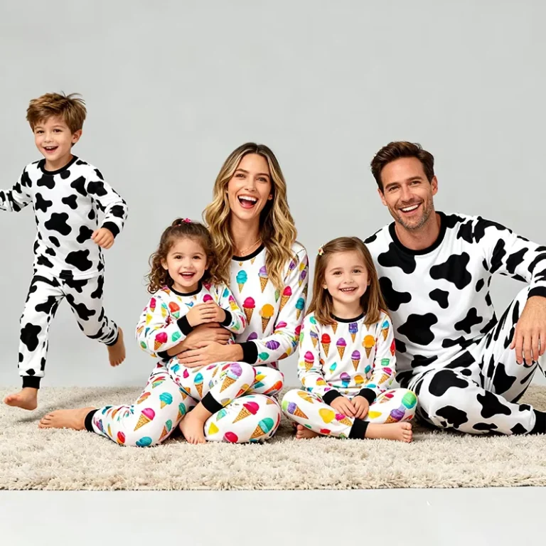 CHINEE-Custom-New-Design-Christmas-Family-Matching-Outfit-Pajamas-Set-Casual-Long-Sleeves-Bamboo-Pajamas