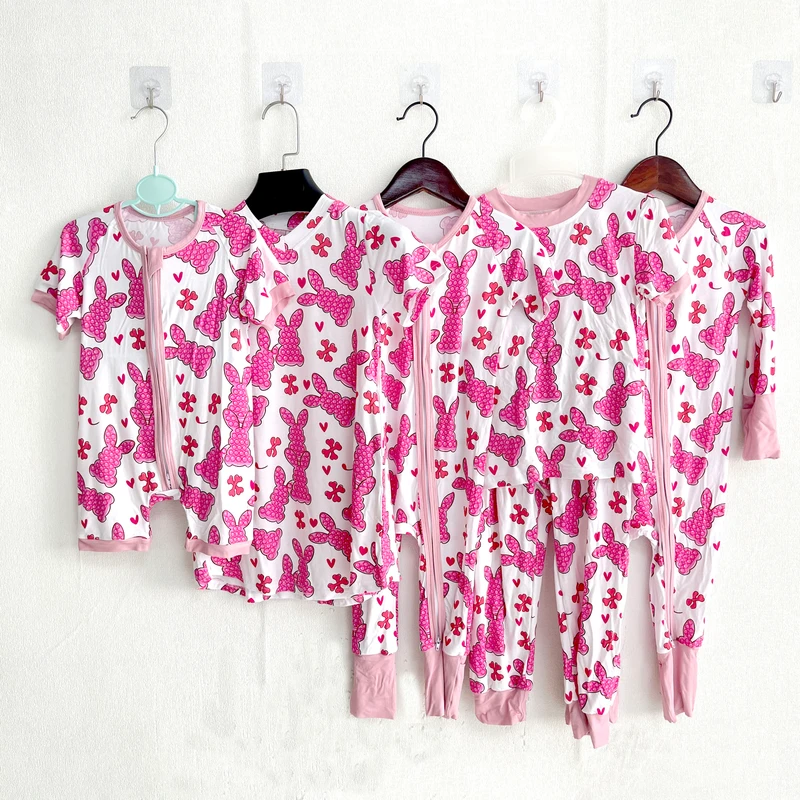 CHINEE Custom Newborn Baby Infant 95% Bamboo 5% Spandex Long Sleeve 2 PCS Onesie Rompers Toddler Kid Pajamas Sleepwear Breathable Super