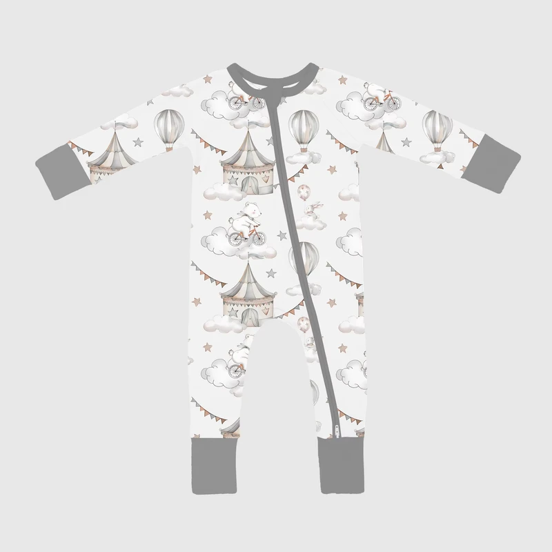 CHINEE Custom Newborn Baby Infant Print Bamboo Spandex Onesie Rompers Clothes Solid Soft Toddler Kid Pajamas Sleepwear Onesie for Baby