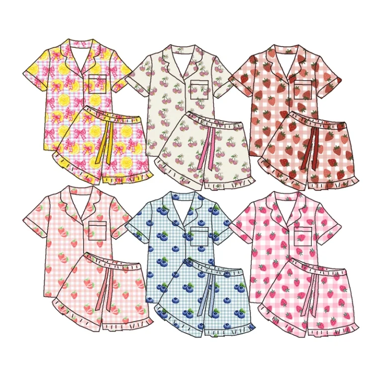 CHINEE-Custom-Organic-Bamboo-Short-Sleeve-Pajamas-for-Women-Set-Custom-Two-Piece-Woman-Pajama-Sets