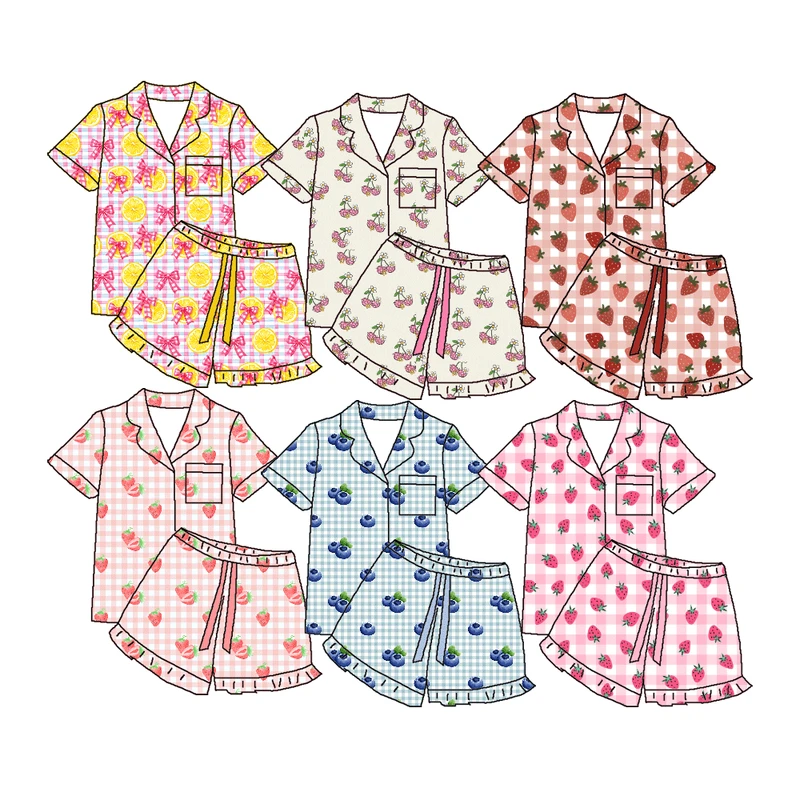 CHINEE Custom Organic Bamboo Short Sleeve Pajamas for Women Set Custom Two Piece Woman Pajama Sets