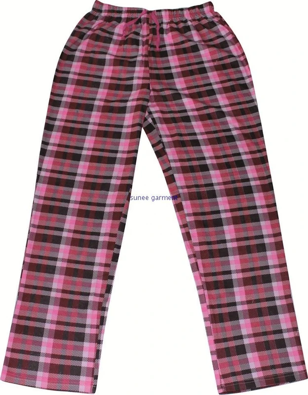 CHINEE Custom Plaid Knitted Sleep Pants Women Pajama Bottoms Sleepwear