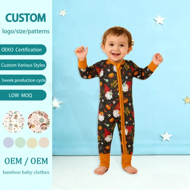 CHINEE-Custom-Print-Baby-Infant-95-Bamboo-5-Spandex-Onesizes-Rompers-Clothes-Toddler-Kid-Pajamas-Sleepwear-Clothing-for-Baby
