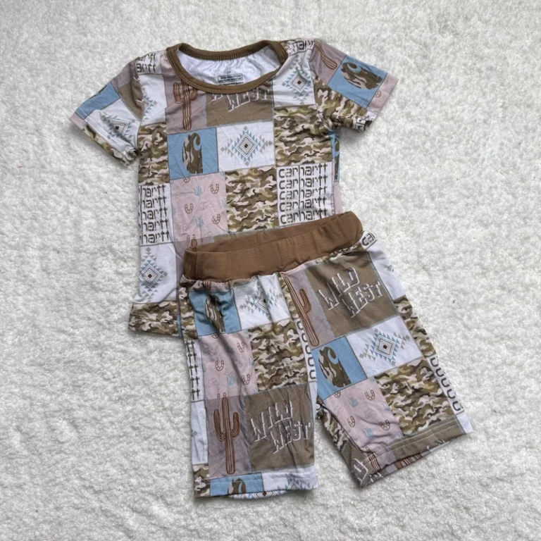 CHINEE-Custom-Print-Kids-Bamboo-Short-Set-Girls-Tshirt-and-Pants-Two-Piece-Set-Pajama-Baby-Toddler-Girls-Clothing-Sets