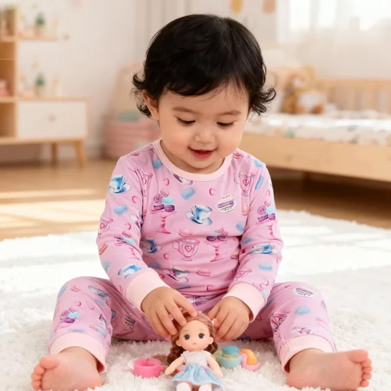 CHINEE-Custom-Print-Logo-Low-MOQ-Safe-Children-Sleepwear-Boys-Girls-Bamboo-Baby-Clothes-Kids-Bamboo-Pajama-Set-1