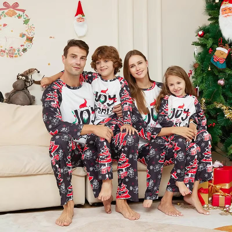 CHINEE Custom Print Pajamas Sets Christmas Pajamas Clothes Matching Family Christmas Pajamas