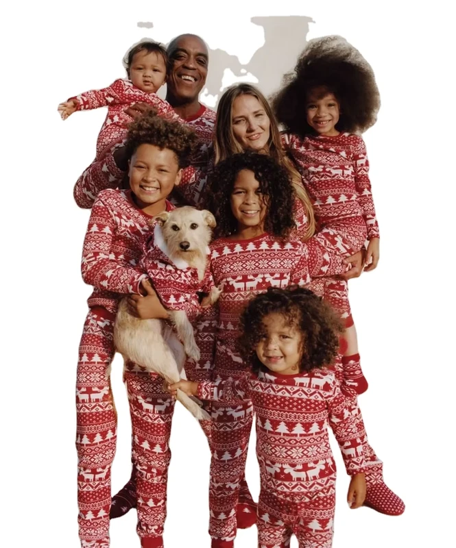 CHINEE Custom Print Sublimation Xmas Winter Warm Soft Pants Pyjamas Pajamas Set Matching Christmas Pajamas for Family