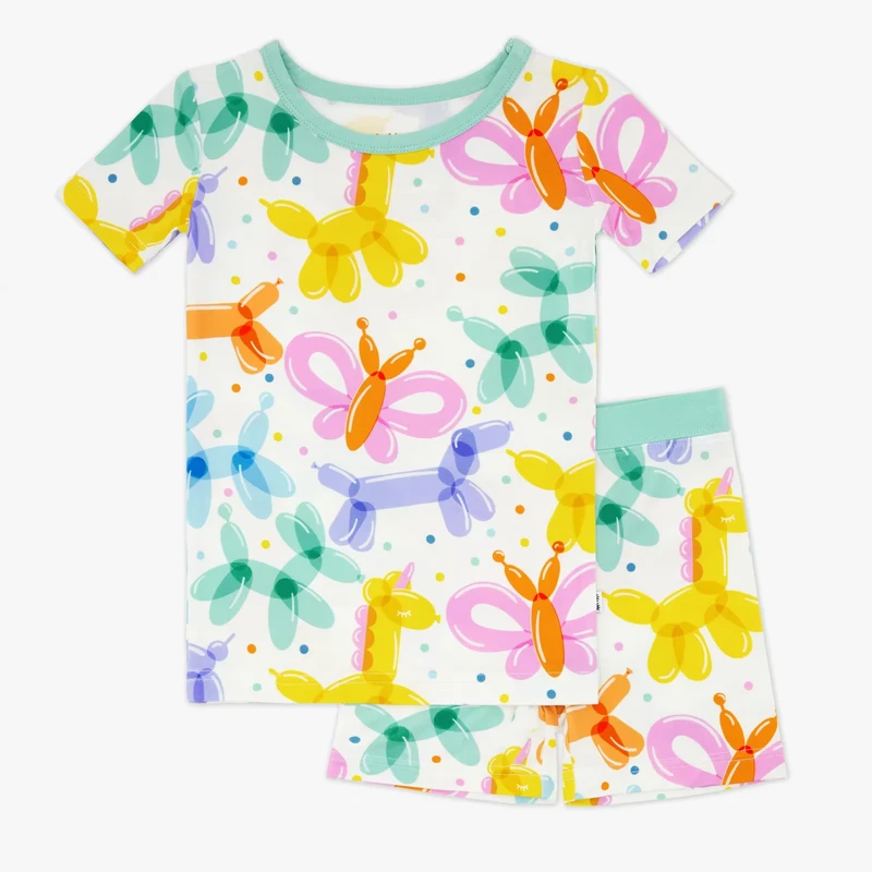 CHINEE Custom Printed Cartoon Design 2pcs Kids Pajamas Soft Summer Sleep Wear for Baby Girls Bangladesh OEM ODM