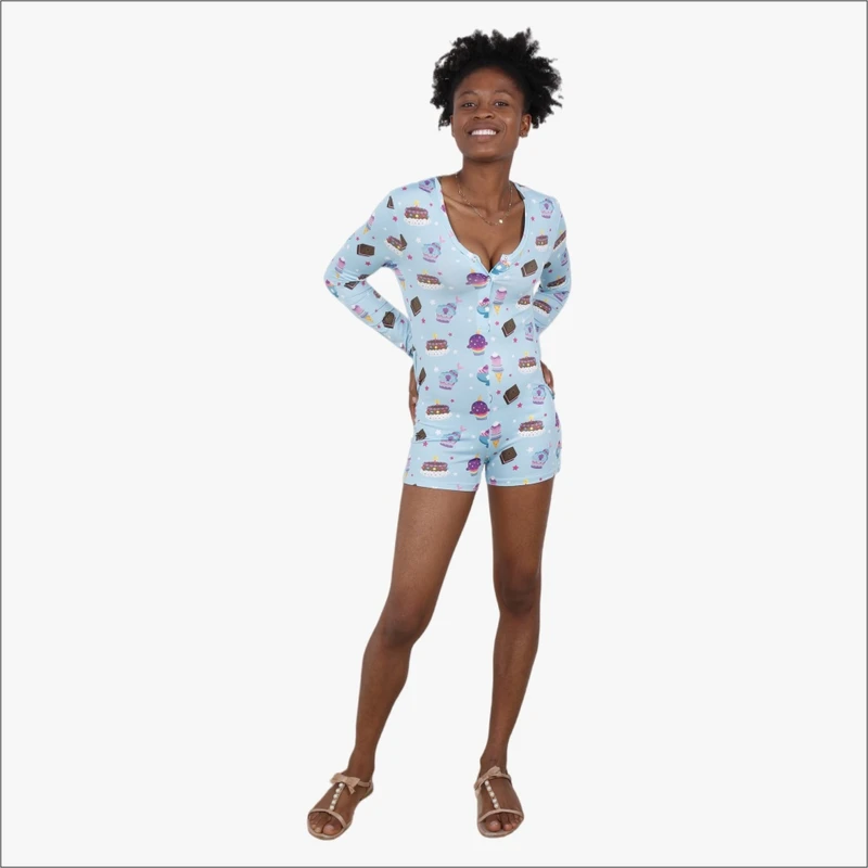 CHINEE Custom Printed Graphic Romper Onesie for Women Pajamas Women Fashion Clothing Soft Breathable Slim Fit Home Wear Set
