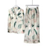 CHINEE Custom Printed Pyjamas Women Sleepwear Satin Silk Lingerie Two pieces Pure Silk Sleepwear