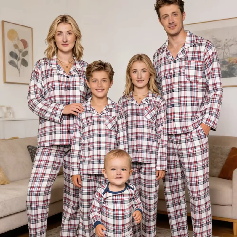 CHINEE Custom Printing Mom and Daughter Outfit Family Matching Outfit Bamboo Pajamas Women's Pajamas Set