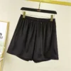 CHINEE Custom Soft Lightweight Polyester Satin Thermal Elastic Waist Casual Sleep Shorts for Women