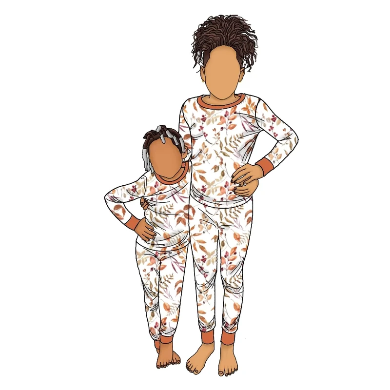 CHINEE Custom Style Promotional Designs Rainbows 2 Pieces Snug Fit Family Matching Pajamas Set With Babies and Mom