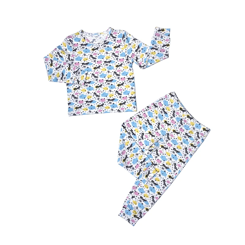 CHINEE Custom Toddler Boys Clothing Boys Print Contrast Trim Cartoon Cotton Pajamas Set Kids Pyjamas Kids