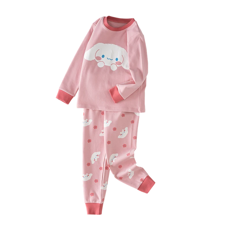 CHINEE & Custom Toddler Kid Girls Christmas Casual Print Cotton Spandex Pajama Sleepwear Sets