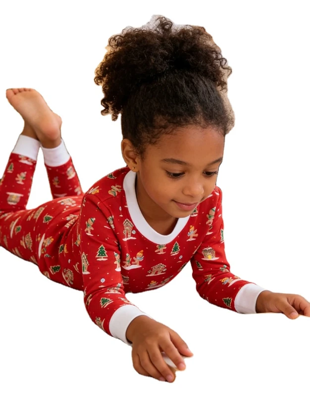 CHINEE Custom Winter 2 Piece Kids Pajamas Sleepwear Set Toddler Pajamas 3 12 Years Christmas Pajamas Sets Girls Clothes Set