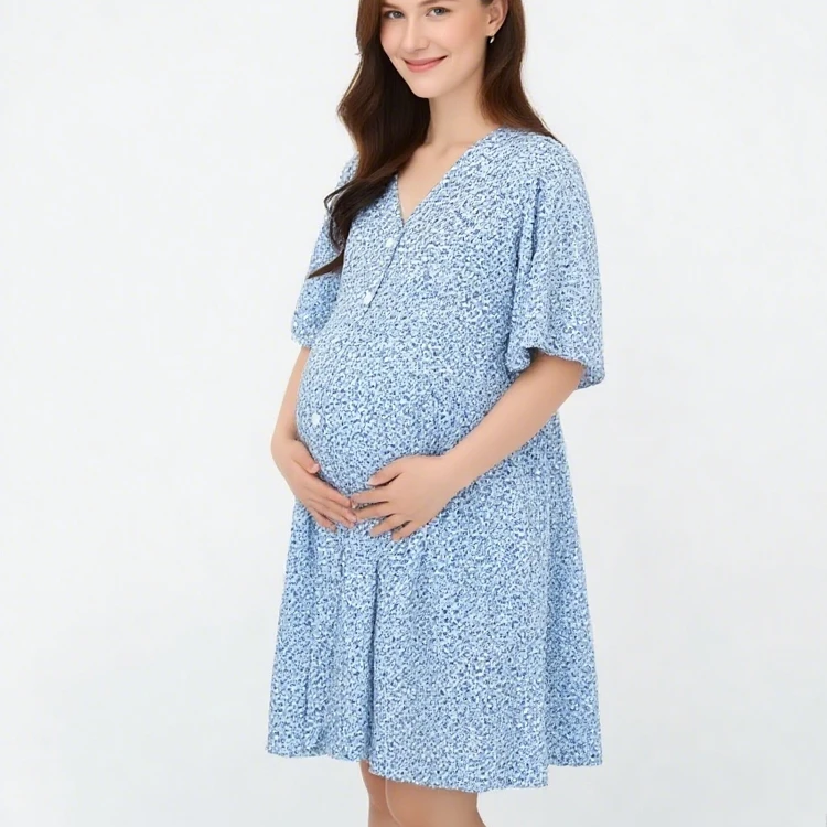 CHINEE Custom Women Nursing Mommy Maternity Dresses Clothes Women's Nightgown Pajamas Set