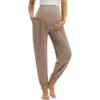CHINEE Custom Women's Bamboo Maternity Pants High Waist Soft Over Belly Pregnancy Leggings Stretchy Bottoms Women Sleepwear Pajamas