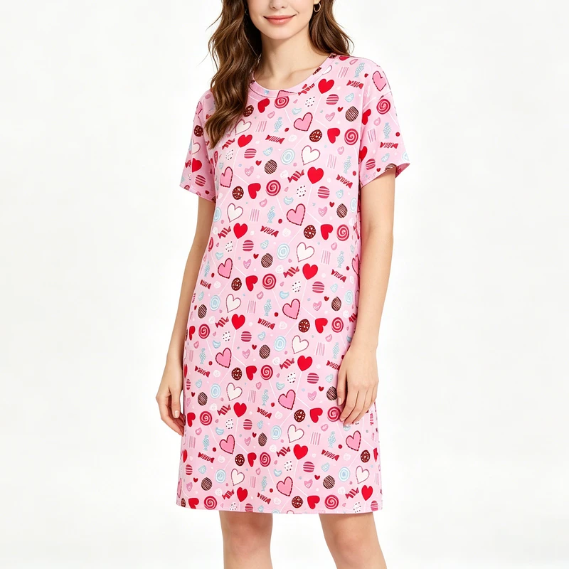 CHINEE Custom Women's Clothing Night Dress Female Wear Nighty Short Night Wear Pajamas Ladies Women's Night Suit Summer Female Pyjamas