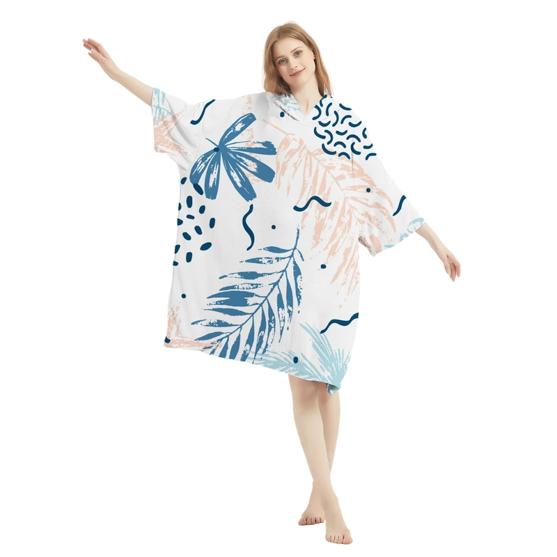 CHINEE Custom Women's Nightshirts and Sleep Tees Plus Size Modal Short Sleeve Light Knitted Dress with Hat Cool Nightdress