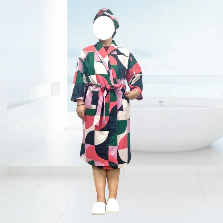 CHINEE-Custom-logo-Sublimation-Designer-Soft-Adult-Bathrobe-and-Hair-Wrap-Towel