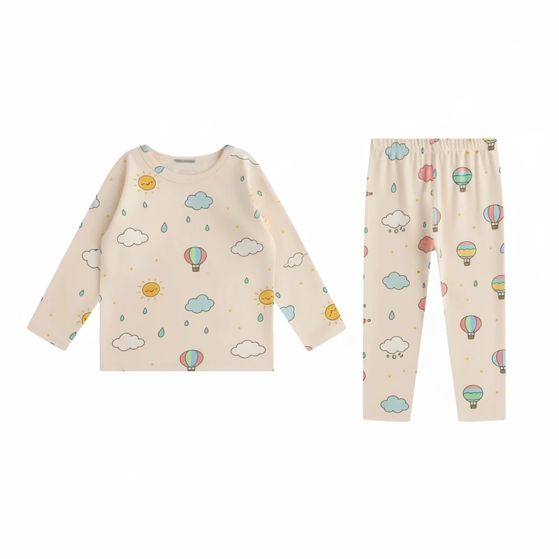 CHINEE Custom printed Children's Pajamas 100% Cotton Soft and Breathable Children's Loungewear Boys' and Girls' Pajamas
