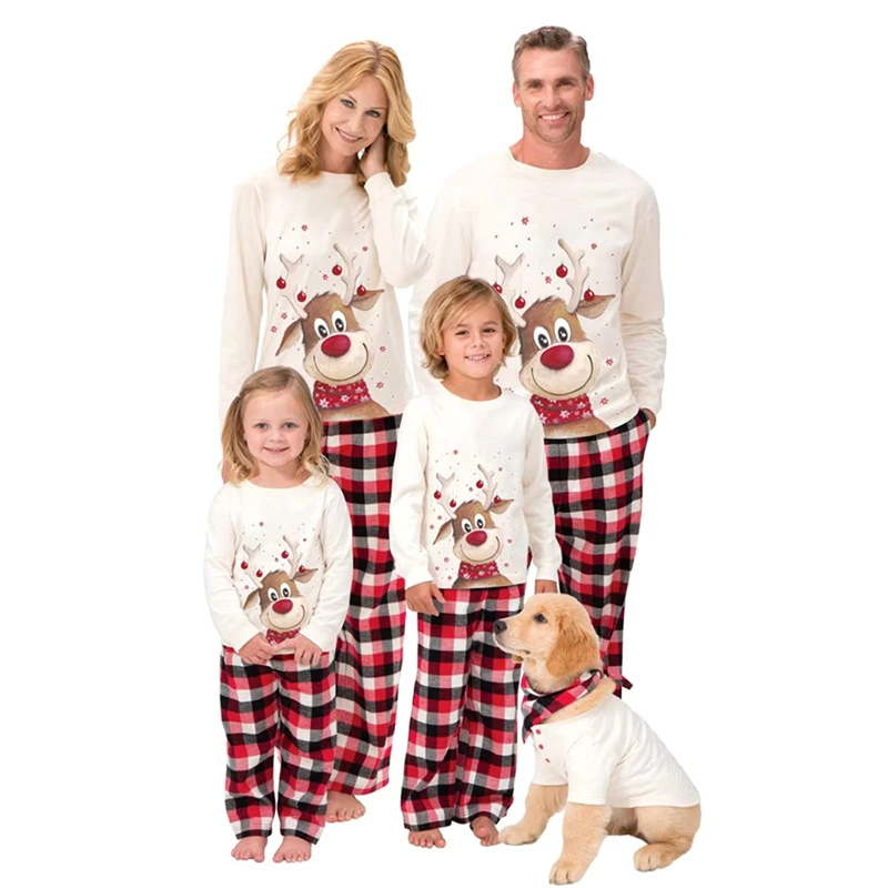 CHINEE Customizable Christmas Family Pajamas Cotton Fashion Pajamas Matching Mother Daughter Baby Girl Pajamas Set