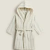 CHINEE Customizable Size Luxury Kids Bathrobe Organic Cotton And Bamboo Robe For Bathroom Use Baby Bathrobe