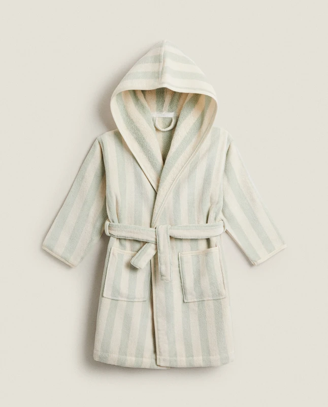 CHINEE Customizable Size Luxury Kids Bathrobe Organic Cotton And Bamboo Robe For Bathroom Use Baby Bathrobe