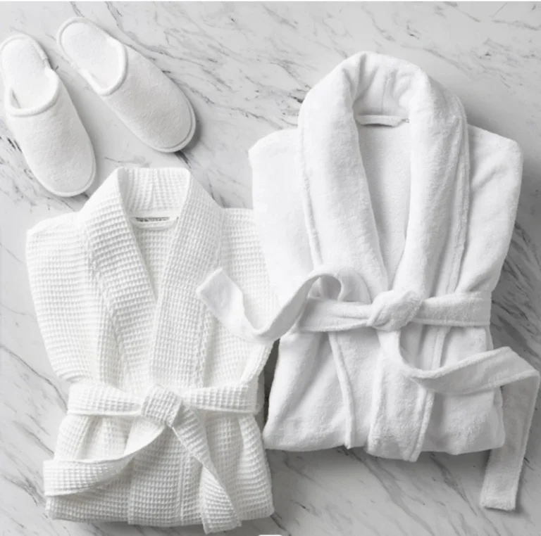CHINEE-Customized-100-Cotton-Double-Layer-Spa-Robe-Luxury-Hotel-White-Unisex-Waffle-Terry-Bathrobe-Slipper-Set