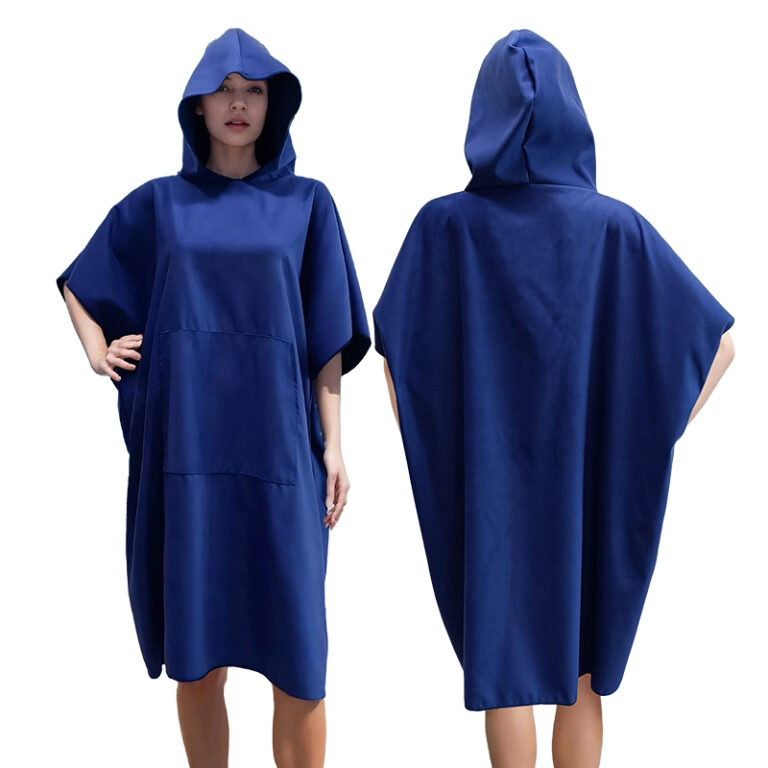 CHINEE Customized Adults Hooded Microfiber Surf Hooded Robe Towel Beach Towel