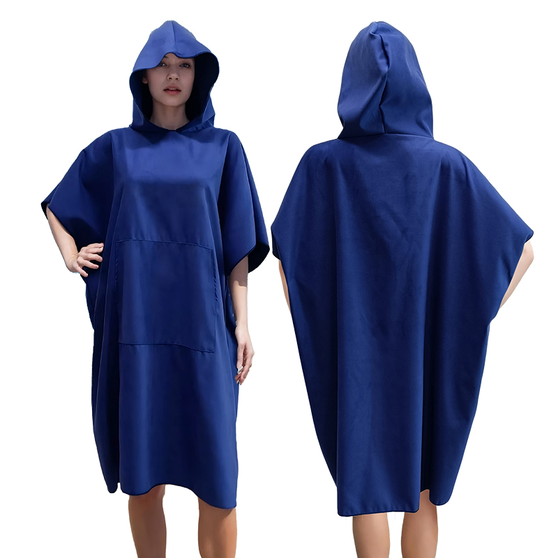 CHINEE Customized Adults Hooded Microfiber Surf Hooded Robe Towel Beach Towel