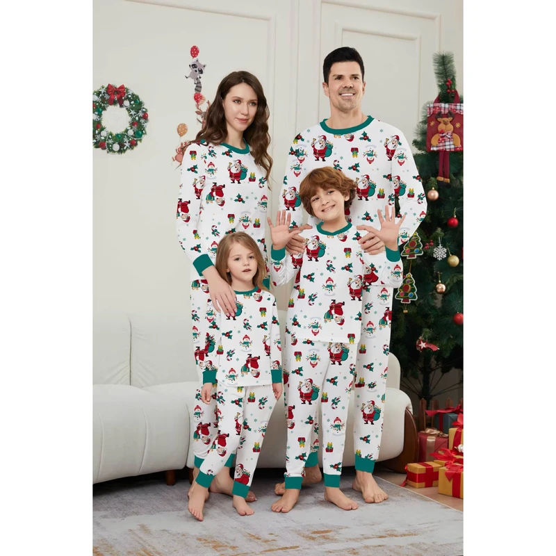 CHINEE Customized All Print Thermal Pajama Suit Long Sleeves Soft Homewear Pajamas Romantic Parent Child Matching for ODM