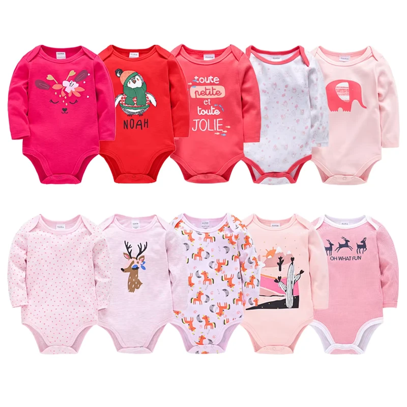 CHINEE Customized Organic Cotton Baby Rompers Long Sleeves Pajamas for Kids Woven Fabric with Zipper Closure for Spring Season