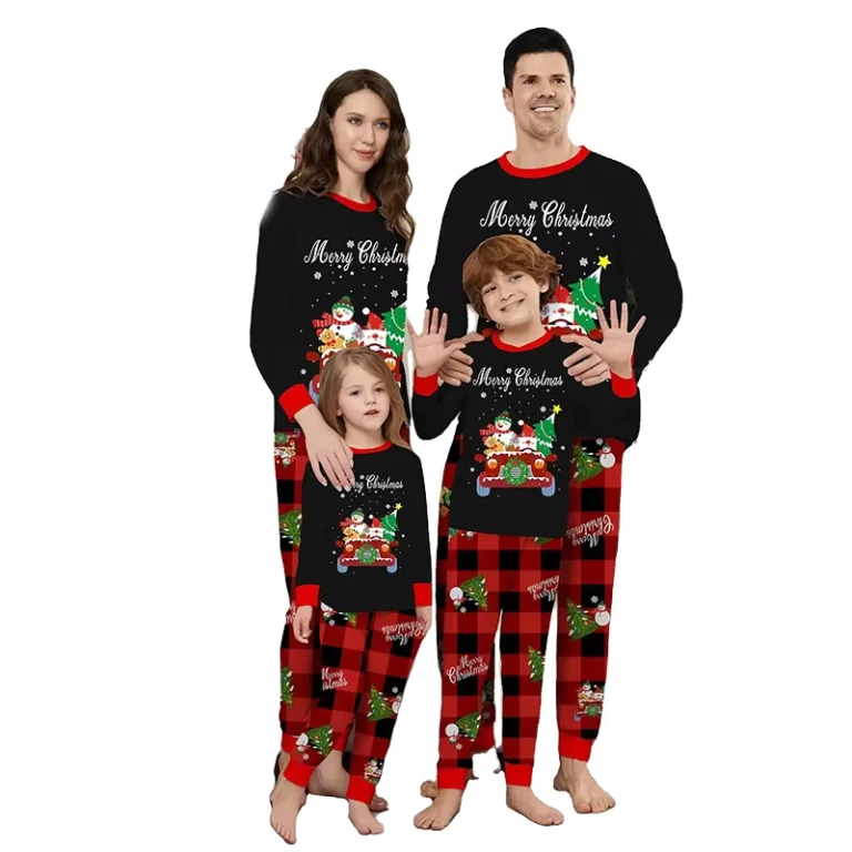 CHINEE-DDP-New-Arrive-Santa-Claus-Christmas-Clothes-Set-Winter-Parent-Child-Home-Clothing-Long-Sleeve-Xmas-Cartoon-Pajamas-Set