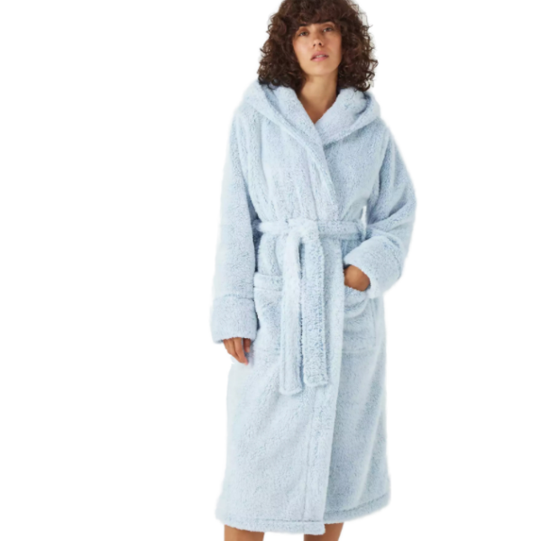 CHINEE DDP Women's Casual Long Plush Flannel Robes Fleece Hooded Bathrobe Pajamas and Bathrobes ODM Supply